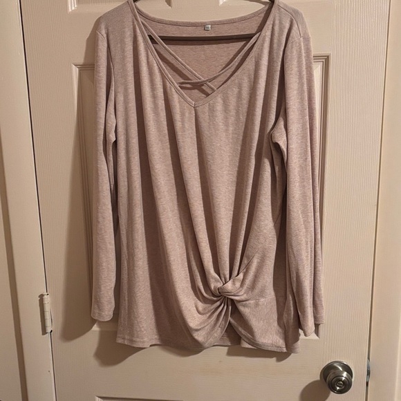 Tops - Women's Beige Long Sleeve Top